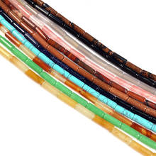 Natural semi precious stone beads cylindrical Making necklaces and bracelets for DIY 30 packed for sale 2024 - buy cheap