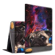 Para Apple iPad 10,2 pulgadas 7 generación 2019 funda, funda Folio de cuero PU soporte ajustable Auto Wake/Sleep Smart Protector-lindo divertido Pug 2024 - compra barato