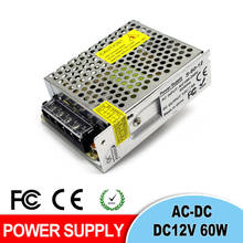 Power Supply DC12V 5A 60W Led Driver Power Adapter Transformer 100-240V AC TO DC12V SMPS for Strip Modules Light Lamp CCTV CNC 2024 - buy cheap