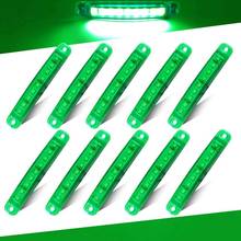 Luz verde durável para caminhões, 9 leds para reboque, caminho de caminhão, marcador lateral selado, luz de apuramento, baixa luz de led, lâmpada de lateral traseira, 10 peças 2024 - compre barato