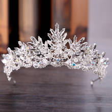 Trendy Wedding Crown accessories Baroque Silver color Rhinestone Crystal Bridal Crown Headdress Wedding Hair Accessories Tiara 2024 - buy cheap