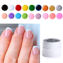 MONASI White Color For French Manicure 3D Nail Art Paint Color Gel Lacquer Varnish Long Lasting UV Gel 2024 - buy cheap