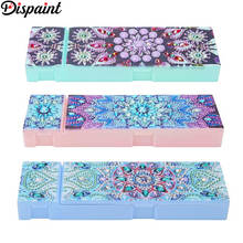 Dispaint 5d DIY Diamond Painting Pencil Case Mandala Special Shaped Diamond Embroidery Tool Stationery Box Christmas Gift 2024 - buy cheap