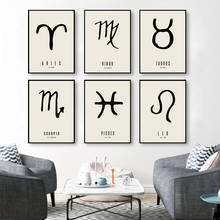 Twelve Constellations Wall Art Canvas Posters Nursery Astrology Sign Prints Painting Abstract Modern Home Decoration Pictures 2024 - buy cheap