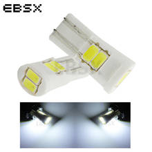 Ebsx-lâmpadas led t10 brancas para carro, led, cerâmica, w5w, 6 smd 100 e 6smd 5630, 5730, com placa, luz interior 2024 - compre barato