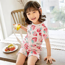 Roupas infantis para meninas e meninos, pijama de malha macia para verão 2024 - compre barato