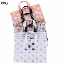 100pcs Large Shopping Gift Bag 16C Plastic Packaging Bag with handles Wedding Party Favor Bags Clothes/Shoes Storage Pouches 2024 - buy cheap