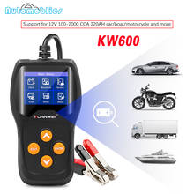 Konnwei-testador de bateria do carro kw600, 12v, obd2, ferramenta de diagnóstico, impressora, carregamento rápido, teste de atualização gratuita 2024 - compre barato