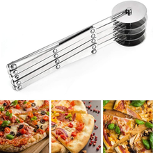 Cortador de Pizza Flexible con 3/7 ruedas, divisor de masa lateral, cortador de pastelería de acero inoxidable, cuchillo, hoja de rodillo, pelador, herramienta para hornear 2024 - compra barato