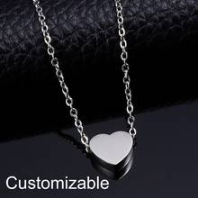 Trendy Engraving Personalized Heart Pendant Necklaces Custom-made Name Lover Birthday Gift Jewelry Stainless Steel Necklace 2024 - buy cheap
