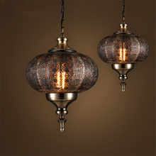 India Southeast Asia Balienfe Yi Iron Pendant Lights LED Carved Hollow Retro Lamps for Dining Room Restaurant Lantern De Lamp 2024 - buy cheap