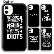 Krajews Fishing Pulse heart beat Phone Case Cover For iPhone 5s SE 6s 7 8 plus X XS XR 11 12 13 pro max Samsung Galaxy S8 S9 S10 2024 - buy cheap