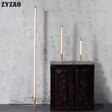 Lámpara de mesa moderna minimalista de estilo nórdico, luz Led de pie con personalidad creativa para decoración de dormitorio y sala de estar, luces de suelo de madera 2024 - compra barato