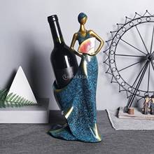 Nordic Style Ladies Figurine Wine Bottle Storage Rack Holder Table Art Craft Single Wine Champagne Bottle Holders Stands 2024 - buy cheap