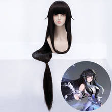 HSIU/брендовая игра king of glory, карнавальный костюм LOL game skin Xishi, черный длинный прямой Синтетический волос 2024 - купить недорого