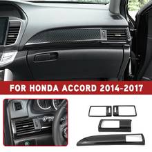 Pcmos-tira de decoración de puerta de coche, molduras interiores, Accesorios Nuevos, estilo de fibra de carbono, para Honda Accord 2014-2017 2024 - compra barato