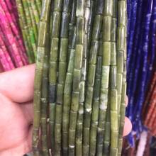 4*13MM Round Tube Column Natural Stone Beads For Jewelry Making 15inches Diy Necklace Bracelet Earrring Green Blue Black Gift 2024 - buy cheap