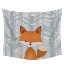 Winter Woods Fox Wall Tapestry Home Wall Decor Tapestry Cover Beach Towel Picnic Mat Yoga Mat 2024 - buy cheap