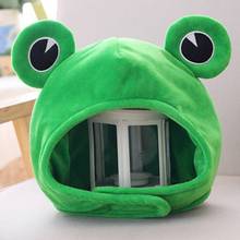 Novelty Funny Big Frog Eyes Cute Cartoon Plush Hat Toy Green Full Headgear Cap Cosplay Costume Party Dress Up Photo Prop 2024 - buy cheap