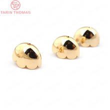 (33618)20 piezas de 12,5x8MM de altura 9MM 24K, tapas de cuentas de flores de forma ovalada de latón, accesorios de joyería Diy de alta calidad 2024 - compra barato