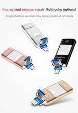 Otg USB Flash Drive 3 in1 For iPhone X/8/7/7 Plus/6/6s/5/SE/ipad Usb Key Pendrive 3.0 HD Memory Stick 16GB 32GB 64GB 128GB 256GB 2024 - buy cheap