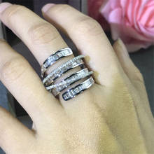 Anel de compromisso de luxo guiza-compromisso de casamento, prata esterlina 925 para homens e mulheres, joia de festa 2024 - compre barato