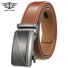 2021 Luxury Brand Genuine Leather Man Belt Casual Leather Business Belt for Mens Ratchet Buckle Men's Belt Black Dark Brown B415 2024 - buy cheap