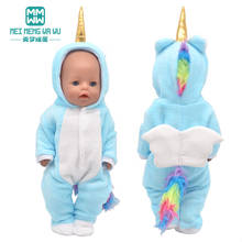 Fits 43cm Toys new born doll clothes and American doll Fashion Cartoon one-piece crawling suit 2024 - buy cheap