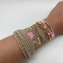 ZHONGVI Miyuki Bracelets Mexican Fashion Pulseras Femme Zircon Jewelry Boho Evil Eye Bracelets Women Firework Pattern  Jewellery 2024 - buy cheap