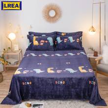 LREA плед cartoon dinosaur print coral fleece bed cover blanket adult travel blanket winter decorations for home 2024 - buy cheap