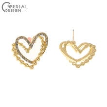 Cordial Design 50Pcs 18*19MM Jewelry Accessories/Rhinestone Earrings Stud/Hand Made/Heart Shape/DIY/Jewelry Findings & Component 2024 - buy cheap