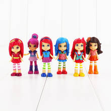 7.5cm 6pcs/Lot Strawberry Princess PVC Action Figure Model Toys Doll 2024 - buy cheap