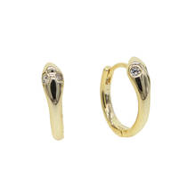 Gold filled simple Snake small huggie hoop earring for women classic trendy jewelry 2024 - buy cheap