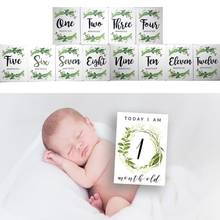 Álbum de fotos mensal para bebês, álbum de fotos engraçado para recém-nascidos com cartões de desenho animado, 12 meses 2024 - compre barato