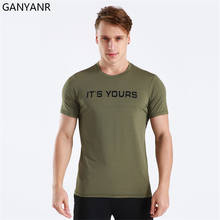GANYANR-Camiseta para correr para hombre, ropa deportiva para gimnasio, Crossfit, entrenamiento, culturismo 2024 - compra barato