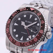 Bliger 40mm Automatic Mechanical Mens Watch Luxury Sapphire Glass Vintage GMT Clock Luminous Waterproof Calendar Wristwatch Men 2022 - buy cheap