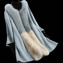 Fur Fox Real Collar Wool Coat Female Jacket Winter Jacket Women Double Side Woolen Coats Korean Long Jackets MY4014 en s s 2024 - buy cheap