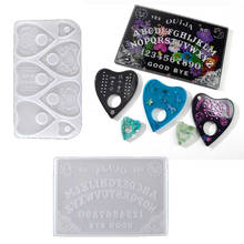 Moldes de resina de placa de ouija diy, formas para chaveiro de jogo de tabuleiro de ouija gótico, pingente de silicone epóxi, ferramenta de fabricação de joias 2024 - compre barato