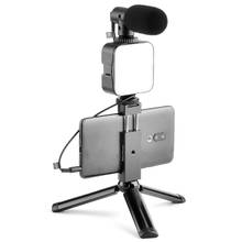 Vlogging Kit Phone Video Accessories Tripod LED Light Cellphone Shotgun Microphone for Mobile Phone Recording for YouTube Vlog 2024 - buy cheap