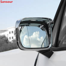 Sansour-espejo retrovisor de coche cromado ABS, cubierta decorativa de cristal lateral, pegatinas embellecedoras para Jeep Renegade 2015-2017, estilo de coche 2024 - compra barato