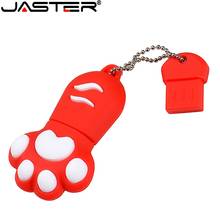 JASTER USB flash drive  Memory Stick Hot fashion Cartoon Kitten cat claw %100 Real capacity USB 2.0 4GB 8GB 16GB 32GB 64GB gift 2024 - buy cheap