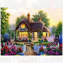 Diamant pintura pintura Diamante Sonho Cottage Desenho Diamante Diy pintura artesanato Needlework colado praça broca de diamante Mosaico 2024 - compre barato