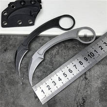 Mini Portable Camping Knives 440C Steel claw Survival Knife Stone Washed Fixed Blade Karambit Knife With K Scabbard 2024 - buy cheap