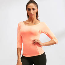 Female Blouse Shirt Sexy Yoga Shirts Fitness Gym Clothing Compression Running Tights Training Jerseys Quick Drying Fitness Tops 2024 - buy cheap