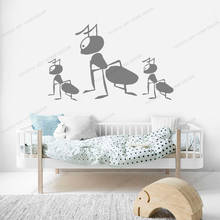 Calcomanía de vinilo extraíble para pared, con dibujos de pared pegatina de animales, insectos, hormigas que caminan, decoración para habitación de niños, CX1086 2024 - compra barato