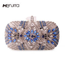 Women Wedding Clutch Rhinestone Bling Sequin Evening Bags Vintage Crystal Beaded Cocktail Party Party Purse 2024 - buy cheap