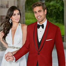 Coat Pant And Vest Men Suit For Wedding 3Pieces(Jacket+Pant+Vest+Tie) Prom Terno Masculino Trajes De Hombre Blazer 2024 - buy cheap