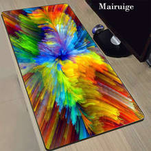 Mairuige Large Anime Colored Flowers Mouse Pad Black Lock Edge Computer Keyboard Desk Mats Rubber Non-slip 900x400/600x300 X XL 2024 - buy cheap