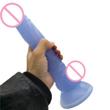 24.5*3.8CM Soft Jelly Long Dildo Realistic Anal Dildos Butt  Dick Strapon Big Penis Suction Cup  for Adults Sex Toys for Woman 2024 - buy cheap