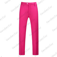 Fuchsia Men Pants Casual Mens Business Male Trousers Classics Mid weight Straight Full Length Fashion breathing Pant Size 26-40 2024 - buy cheap